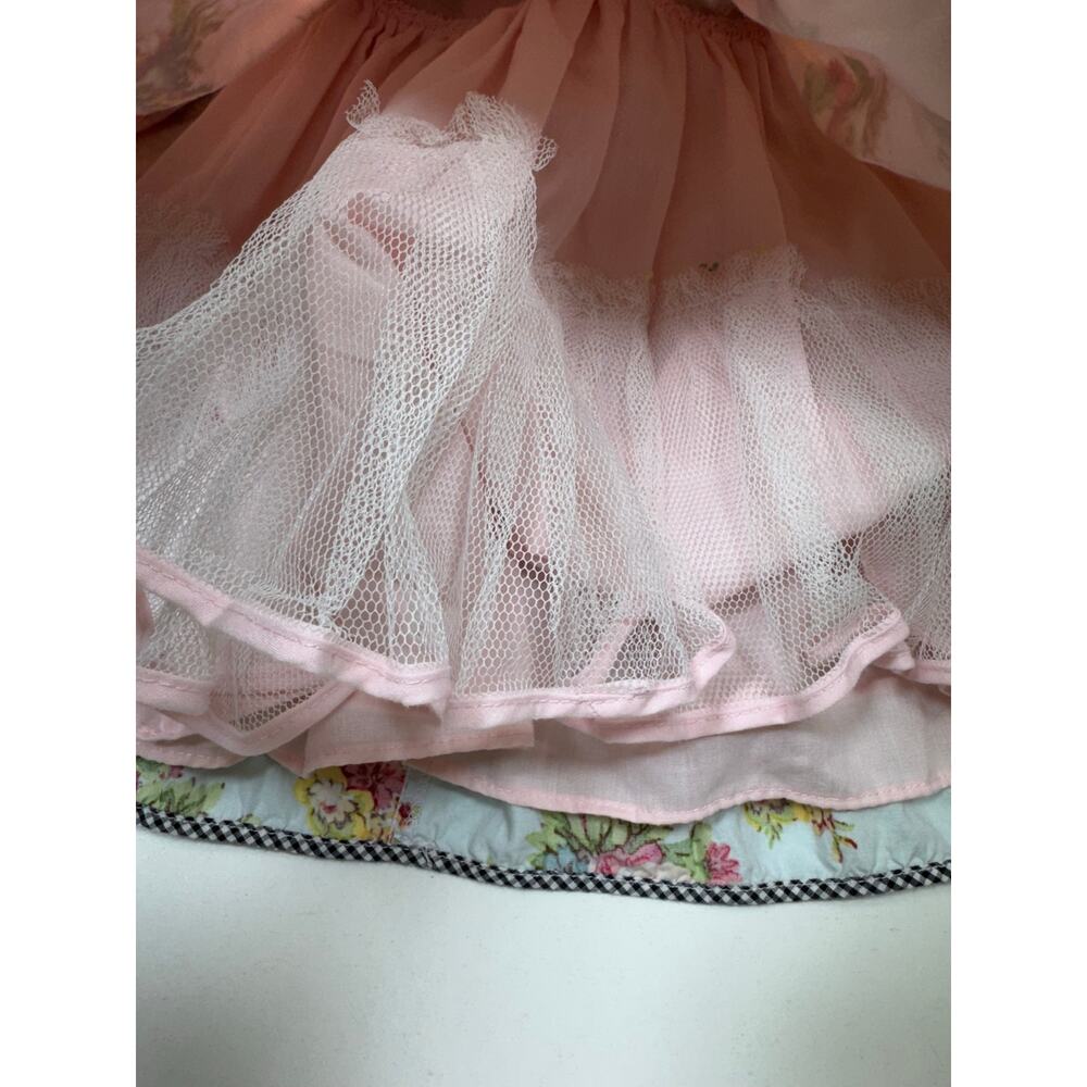 Laura Ashley London Girls Dress Sz 12 Months Cottage Core Sleeveless Floral - Picture 8 of 9